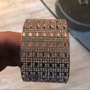 silver and rose gold cuff
